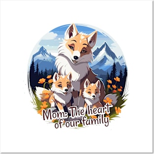 Mom: Heart of our family Posters and Art